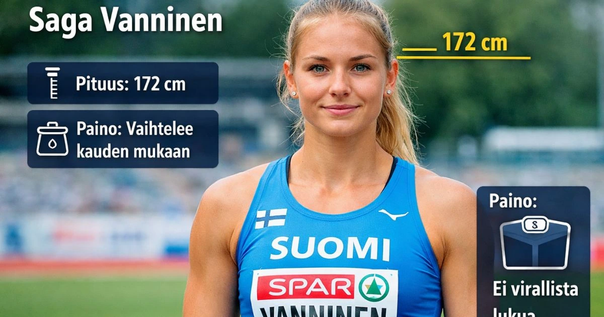 saga vanninen pituus paino