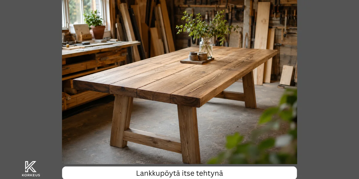 Lankkupöytä itse tehtynä