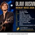Olavi Uusivirta keikat kesä 2026 – festivaalit, kaupungit ja keikkapäivät